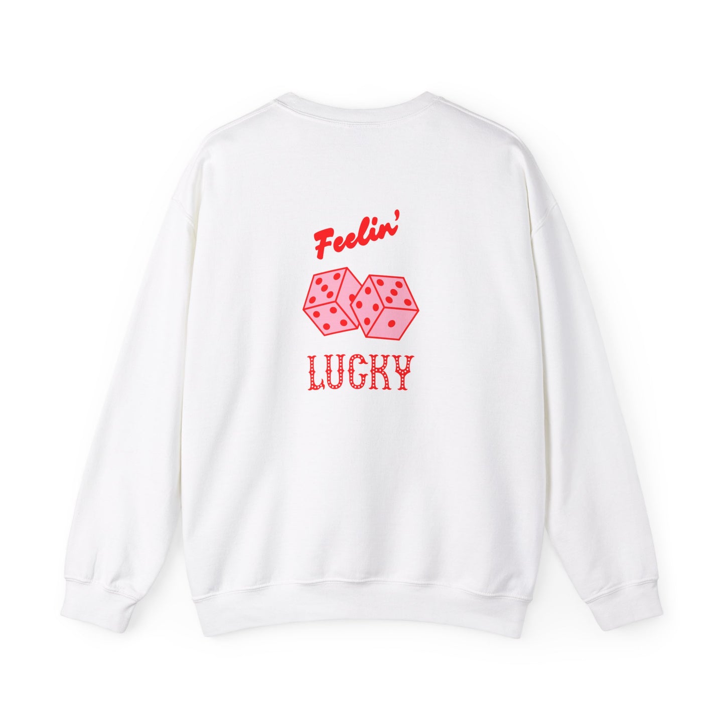 Feelin' Lucky Pink Dice Crewneck Sweatshirt
