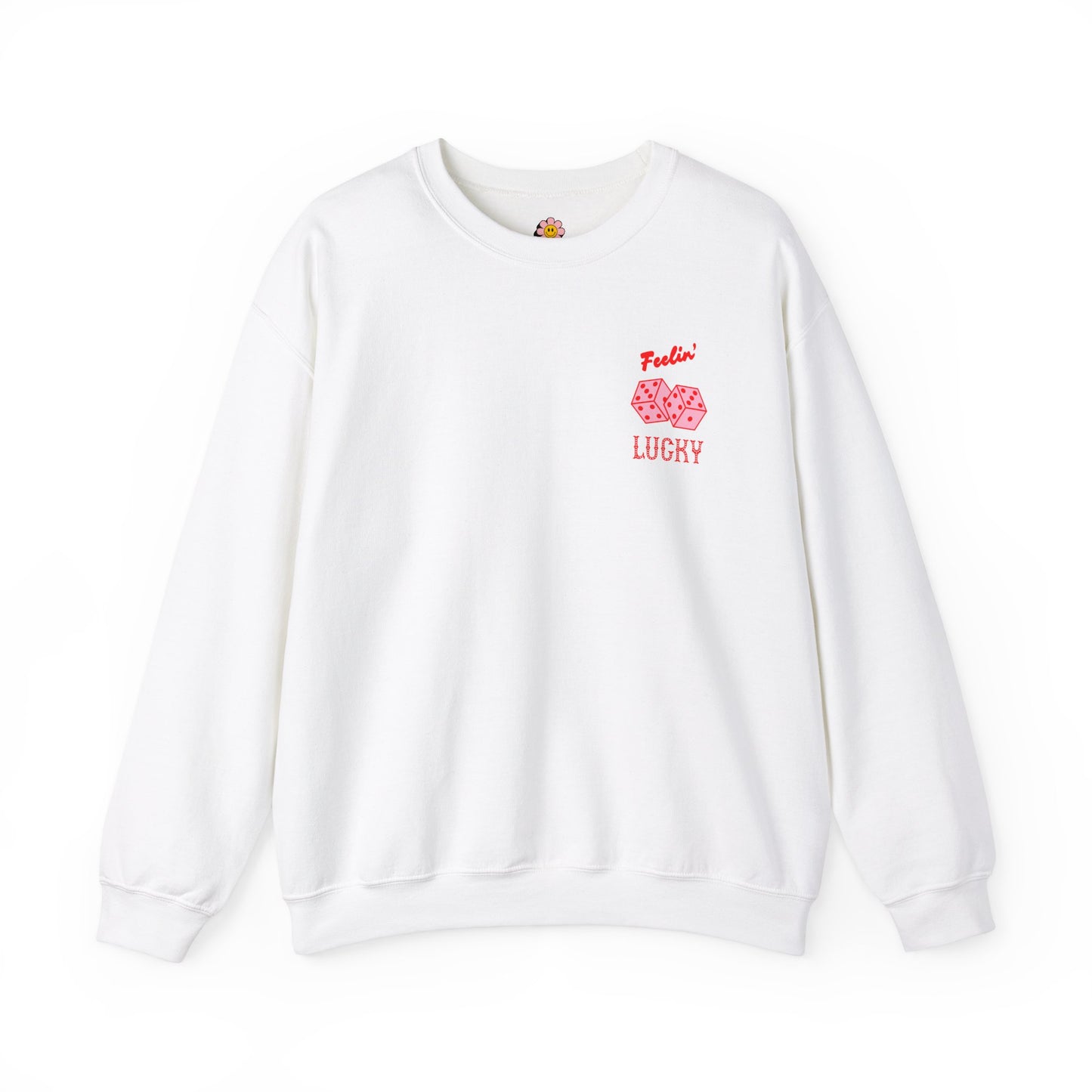 Feelin' Lucky Pink Dice Crewneck Sweatshirt