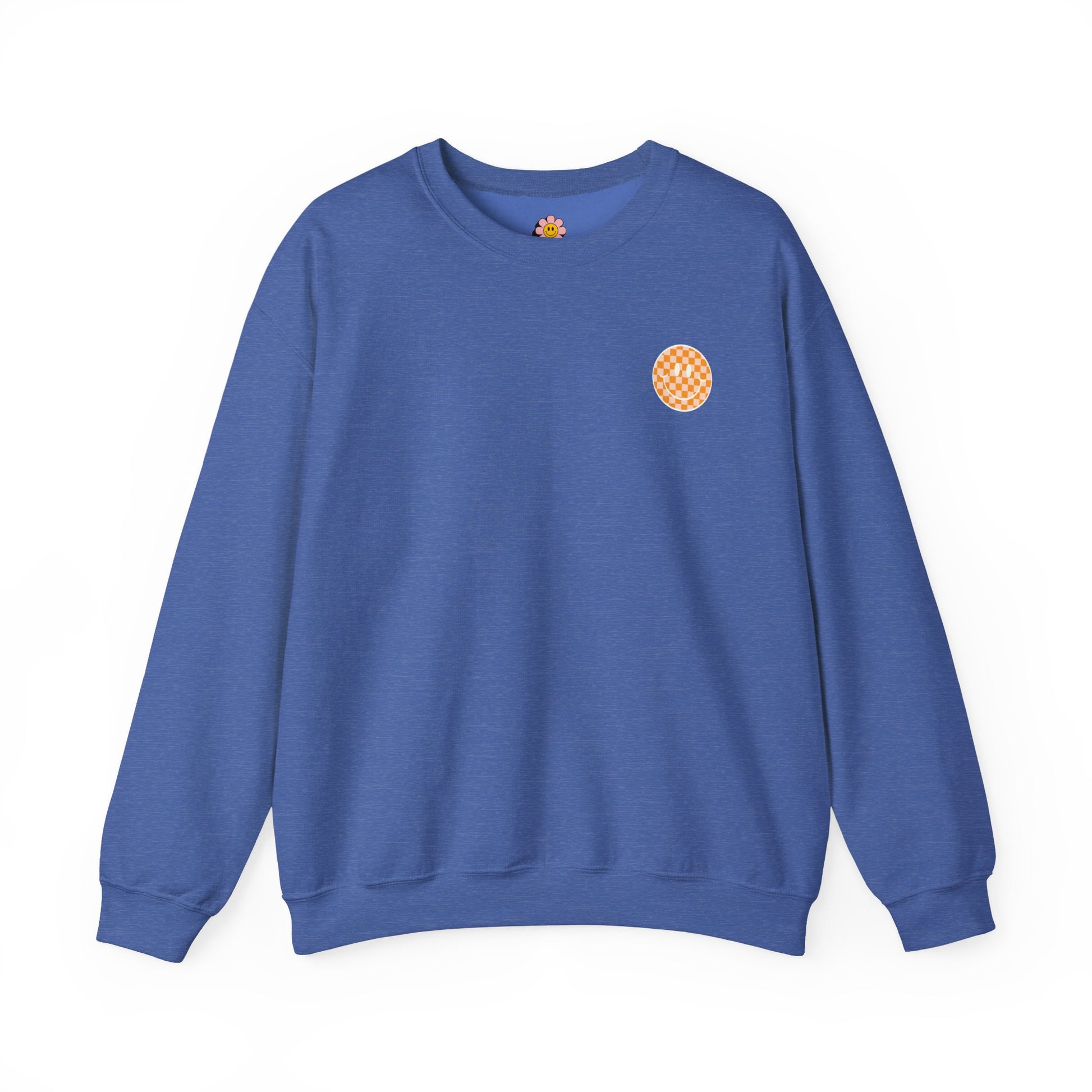 See Ya Out There Wavy Print Smiley Crewneck Sweatshirt - Shophippiesonly