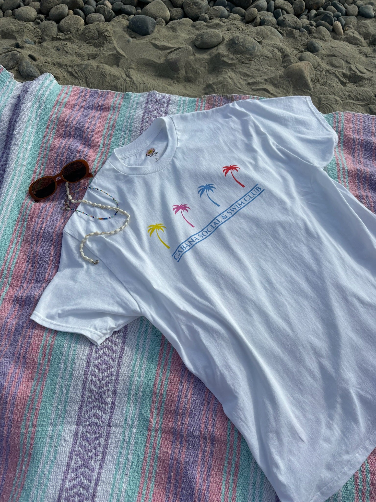 Palm Tree Cabana Club Tee - Shophippiesonly