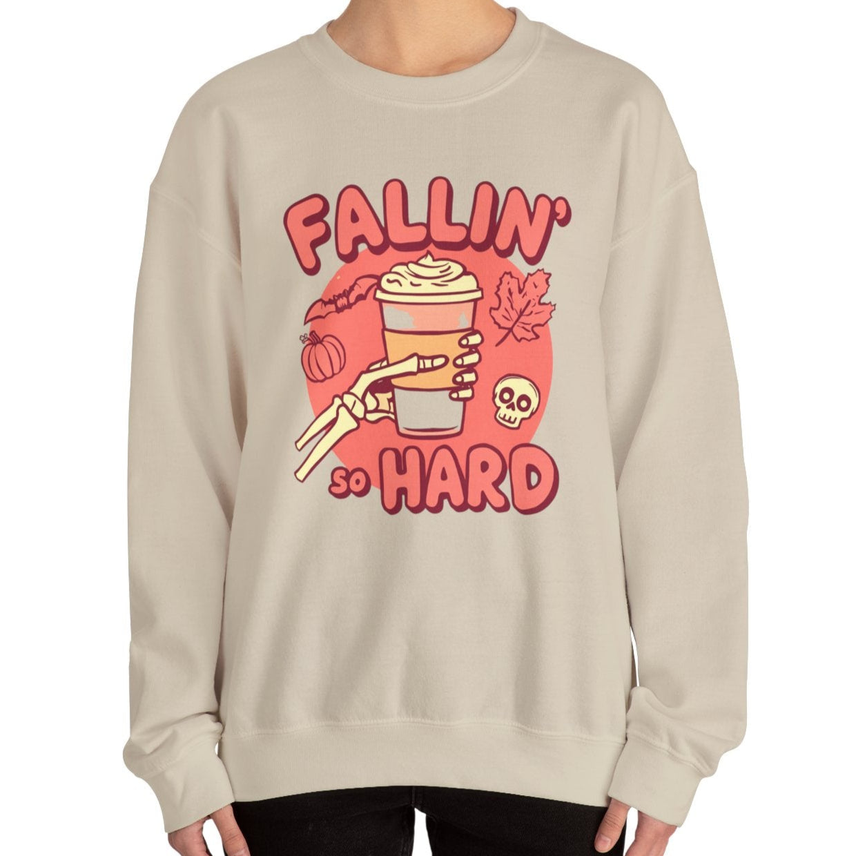 Fallin' so Hard Fall themed Cute Sweatshirt - Shophippiesonly