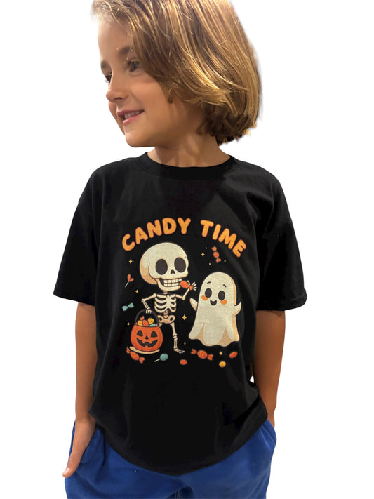 Kids Halloween T-Shirt, Candy Time Design - Shophippiesonly