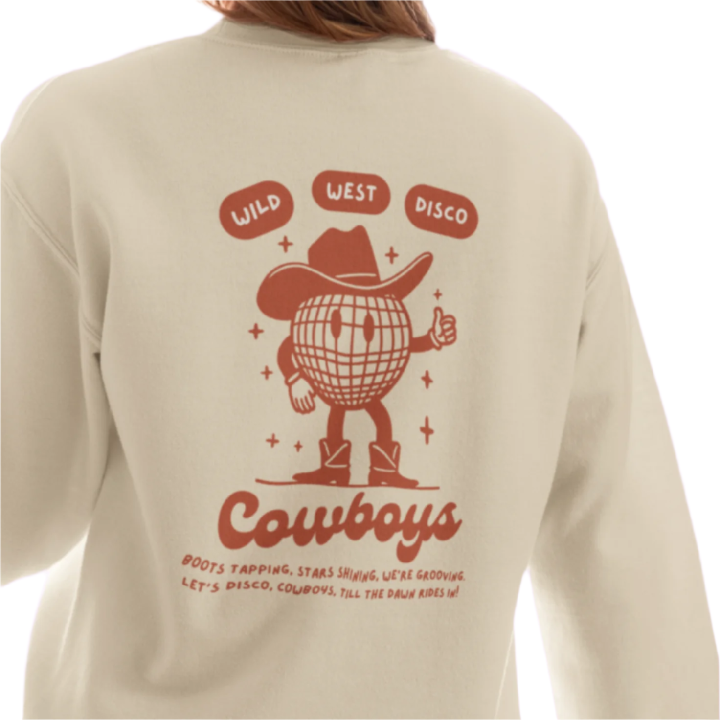 Disco Cowboy Crewneck Sweatshirt - Shophippiesonly
