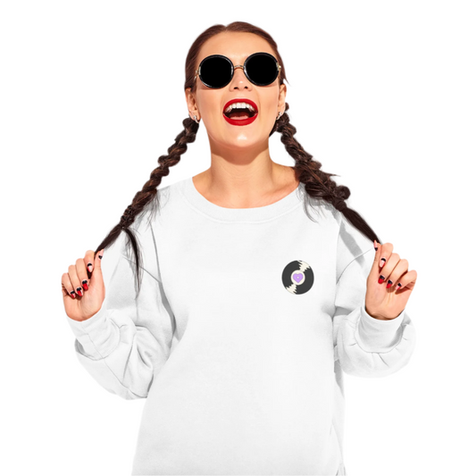 ‘I’m With The DJ’ Retro crewneck sweatshirt - Shophippiesonly