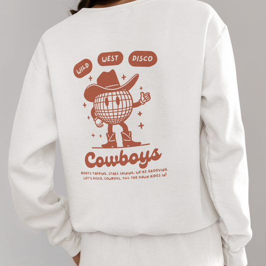 Disco Cowboy Crewneck Sweatshirt - Shophippiesonly