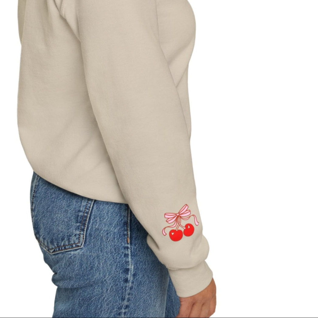 Love Club Cherry Heart Crewneck Sweatshirt