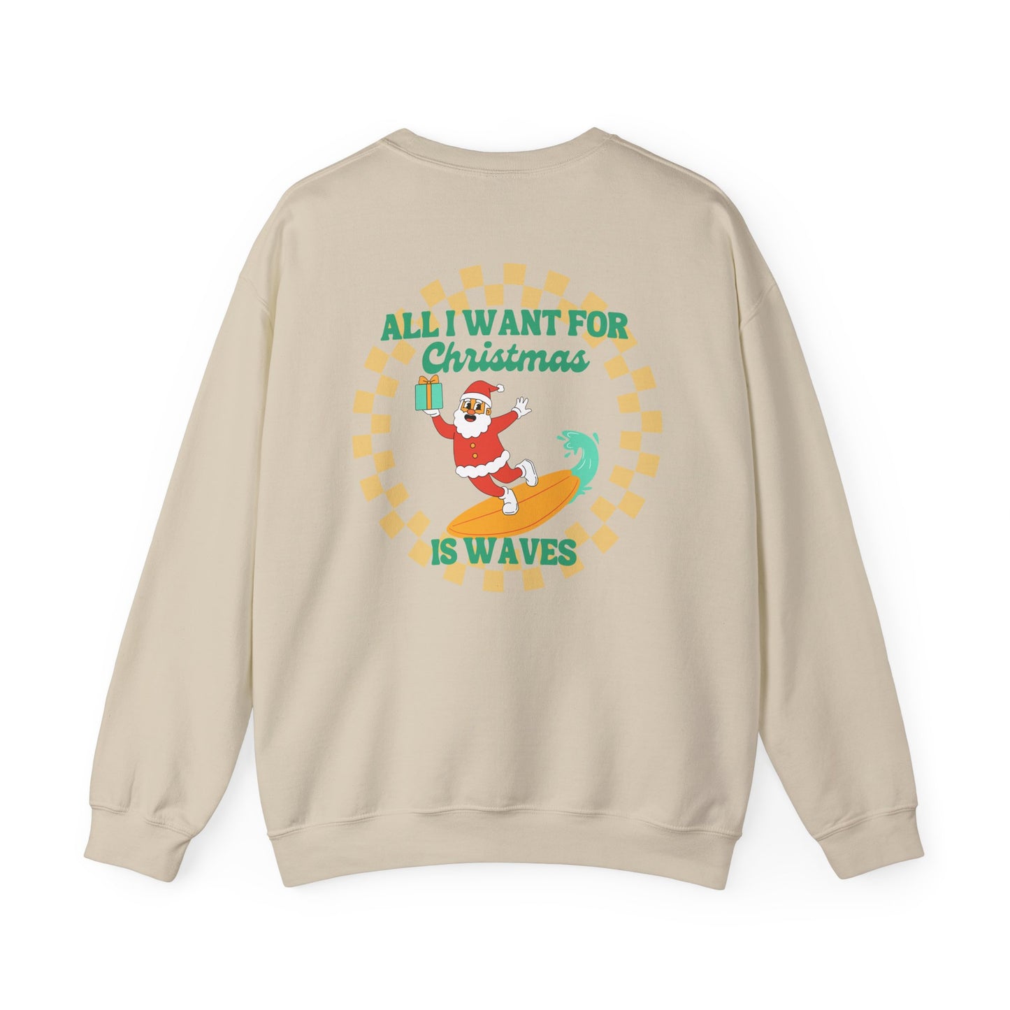 Surfing Santa Crewneck Sweatshirt