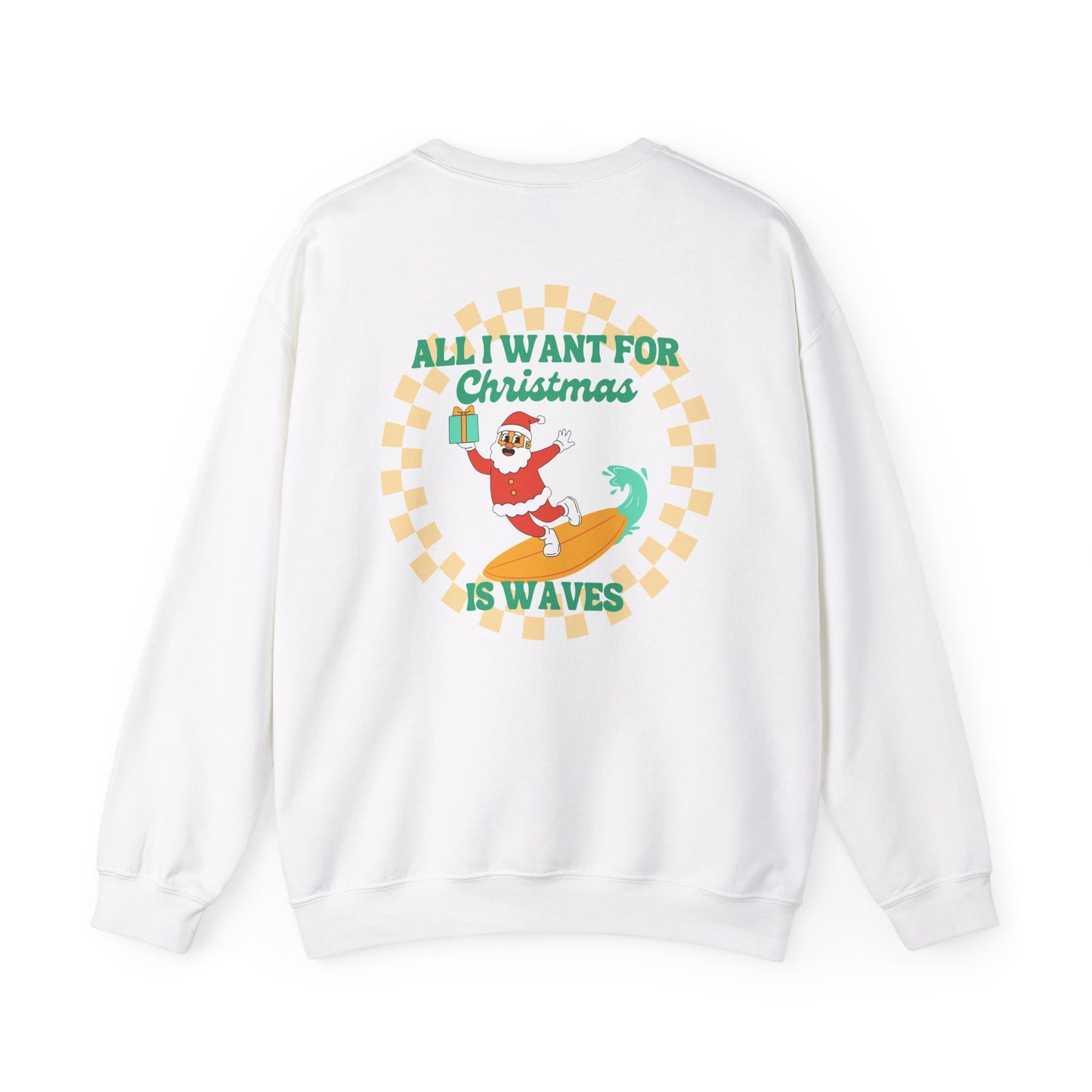 Surfing Santa Crewneck Sweatshirt