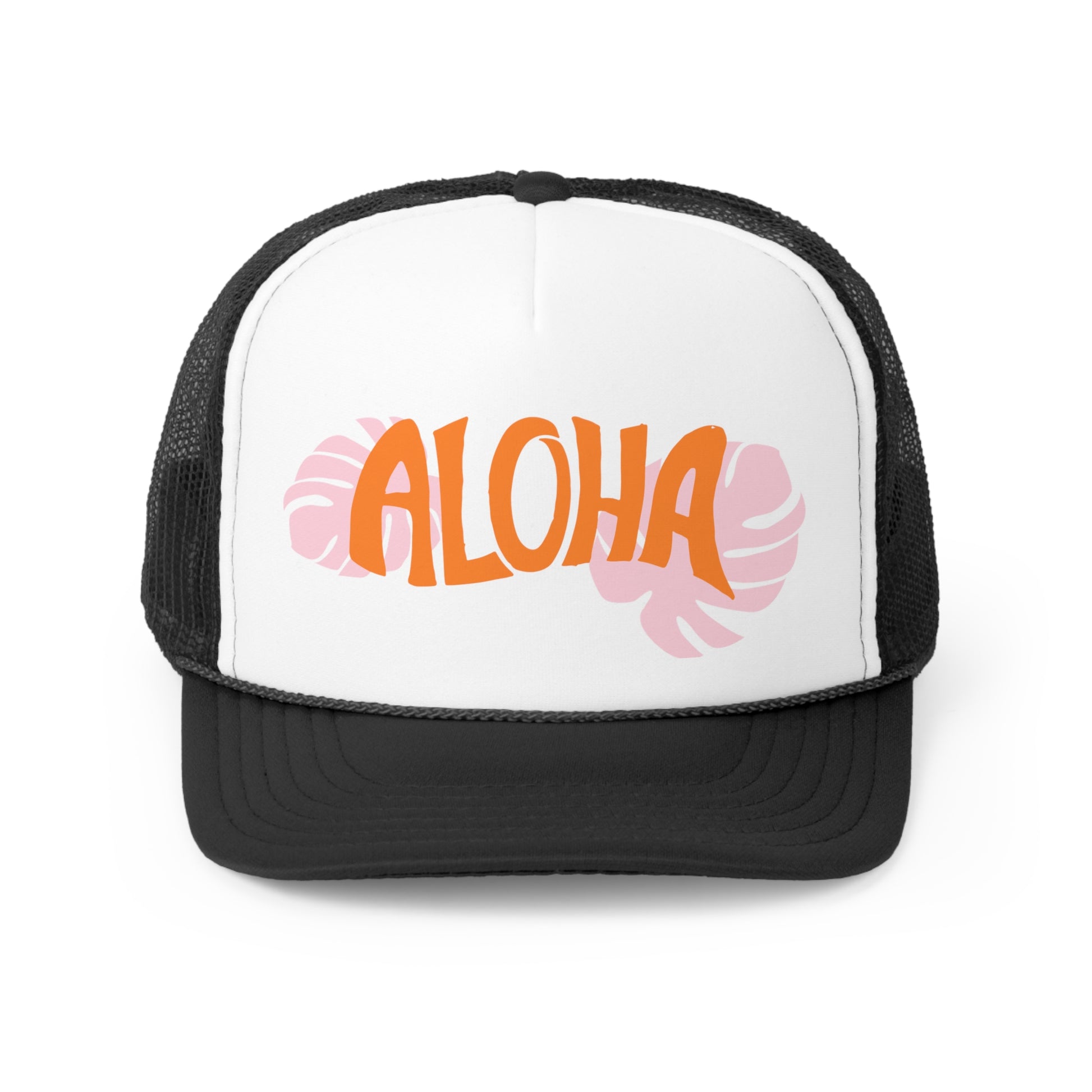 Aloha Palm Leaf Trucker Hat - Shophippiesonly