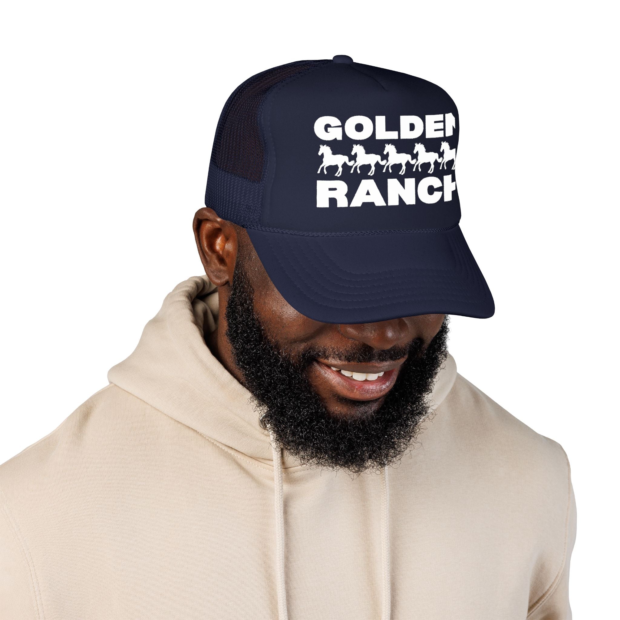 Golden Ranch- Retro Horse Trucker Hat