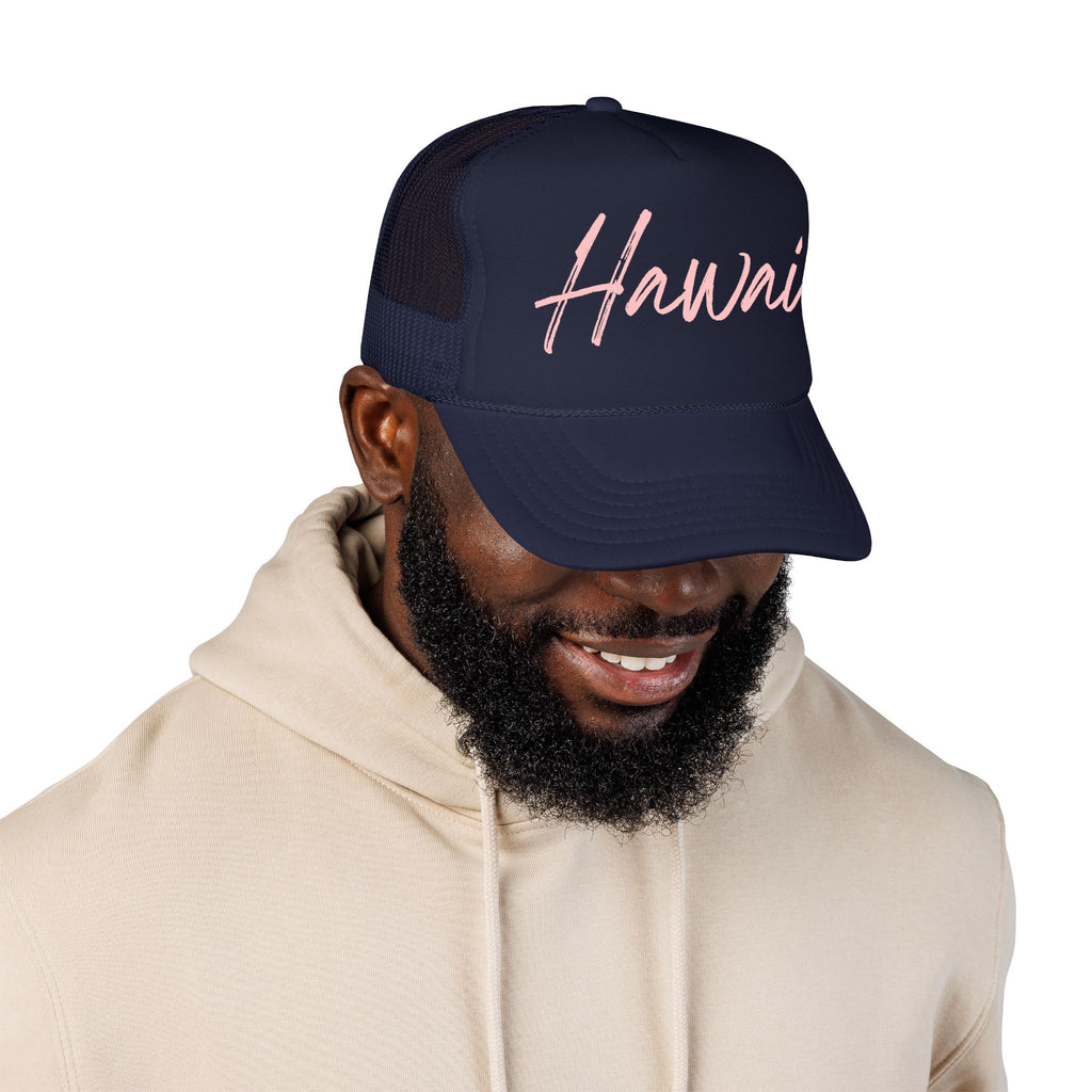 Hawaii Classic Foam Navy Trucker Hat