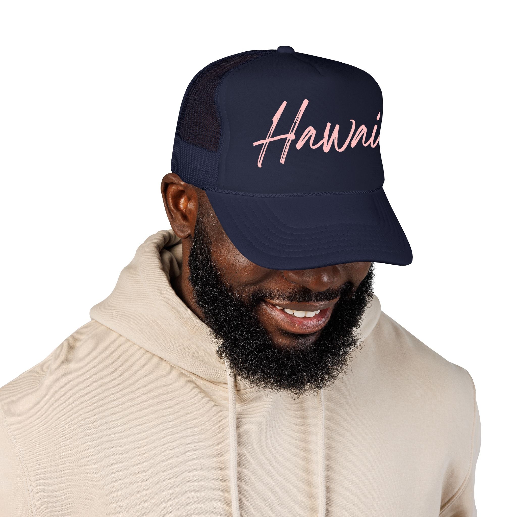 Hawaii Classic Foam Navy Trucker Hat