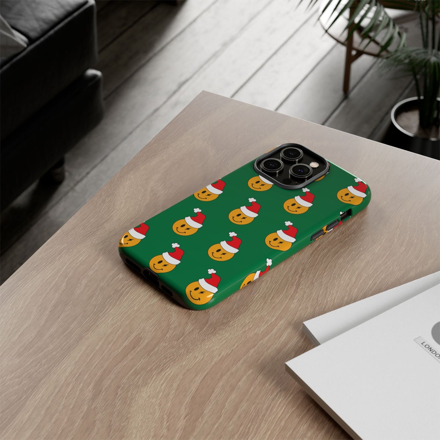 Smiley Santa Holiday iPhone Case - Shophippiesonly