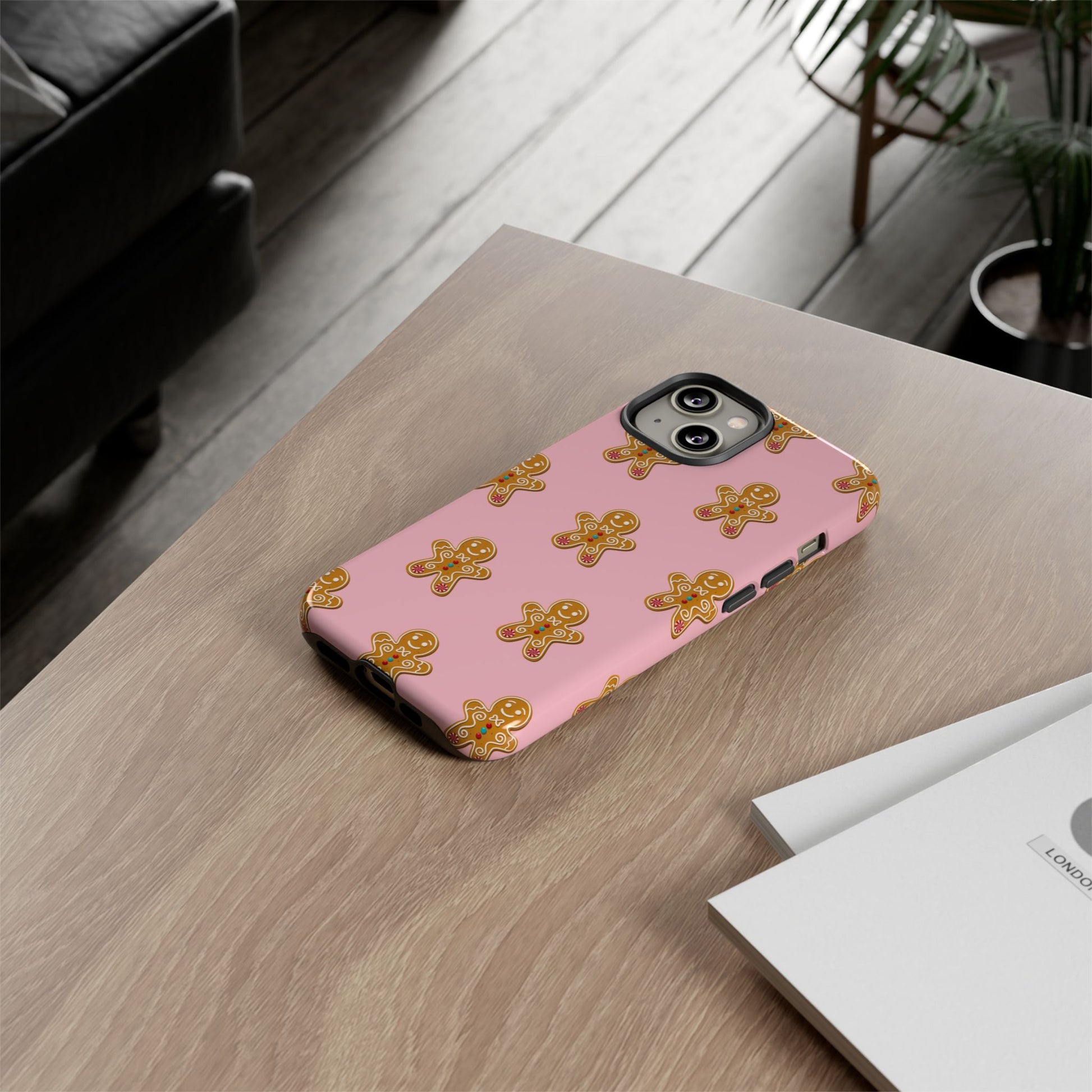 Gingerbread- Pink Durable iPhone Case - Shophippiesonly