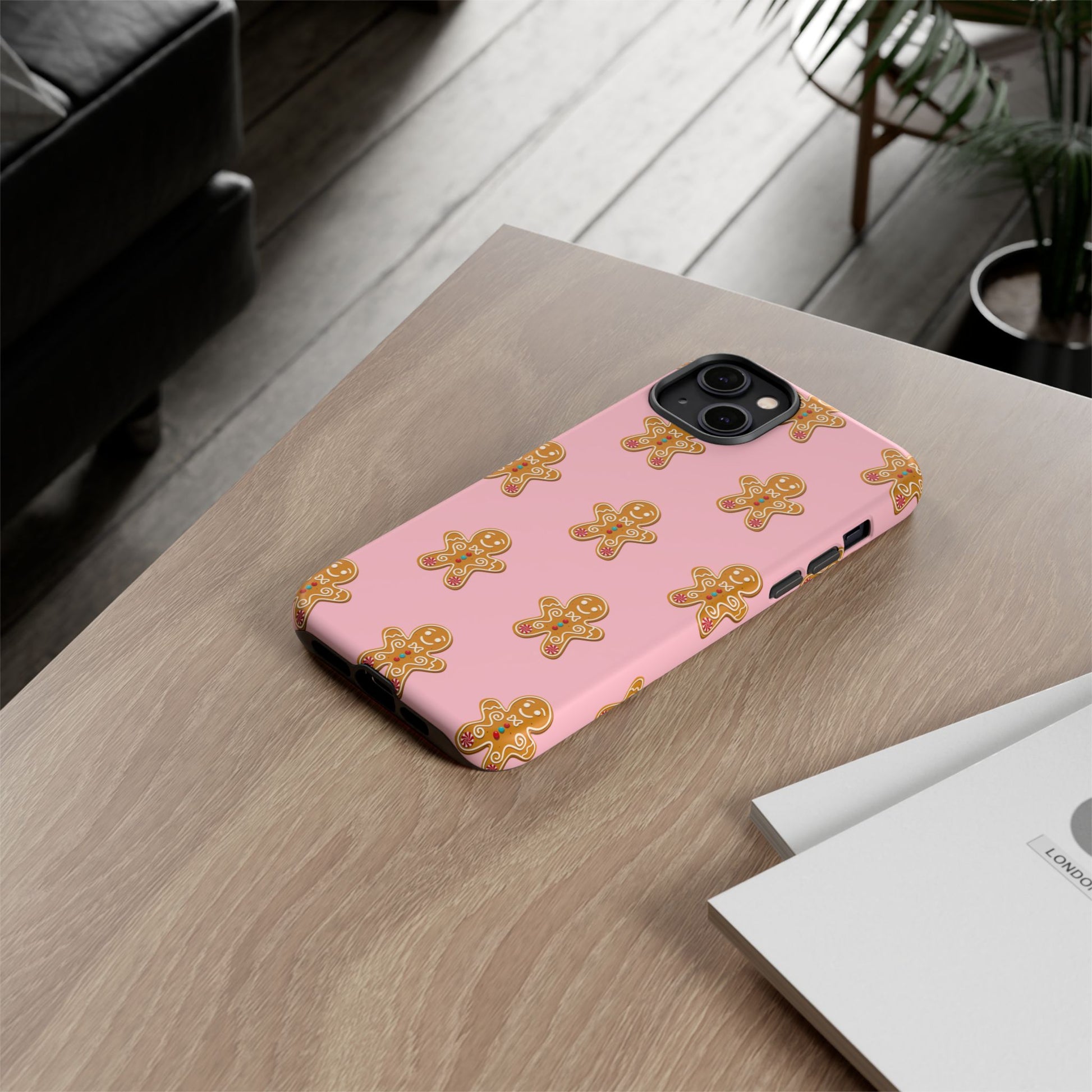 Gingerbread- Pink Durable iPhone Case - Shophippiesonly