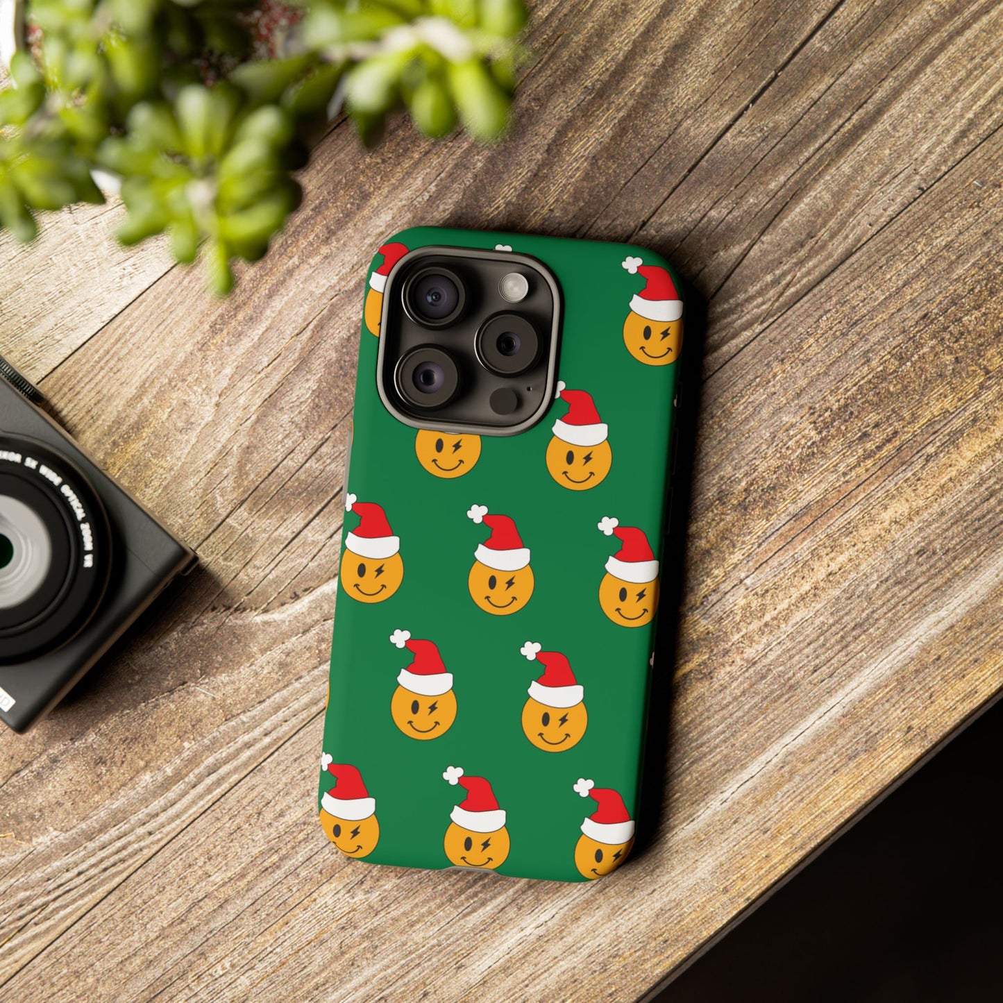 Smiley Santa Holiday iPhone Case - Shophippiesonly