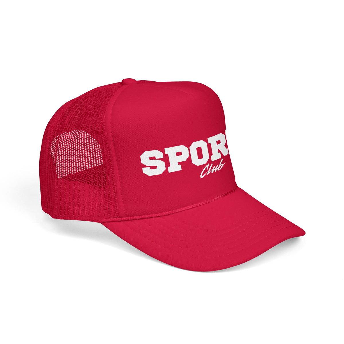 Sports Club Trucker Hat — Retro Athletic Foam Cap
