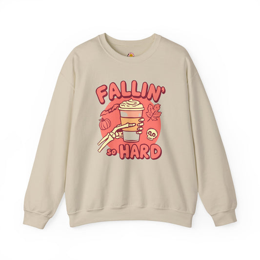 Fallin' so Hard Fall themed Cute Sweatshirt - Shophippiesonly