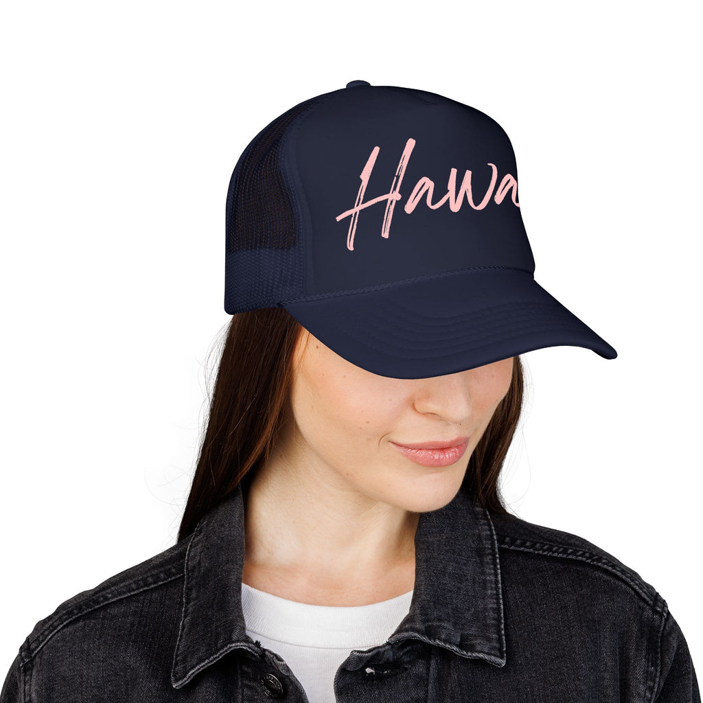 Hawaii Classic Foam Navy Trucker Hat