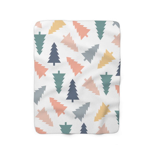 Merry Trees Sherpa Fleece Blanket - Shophippiesonly