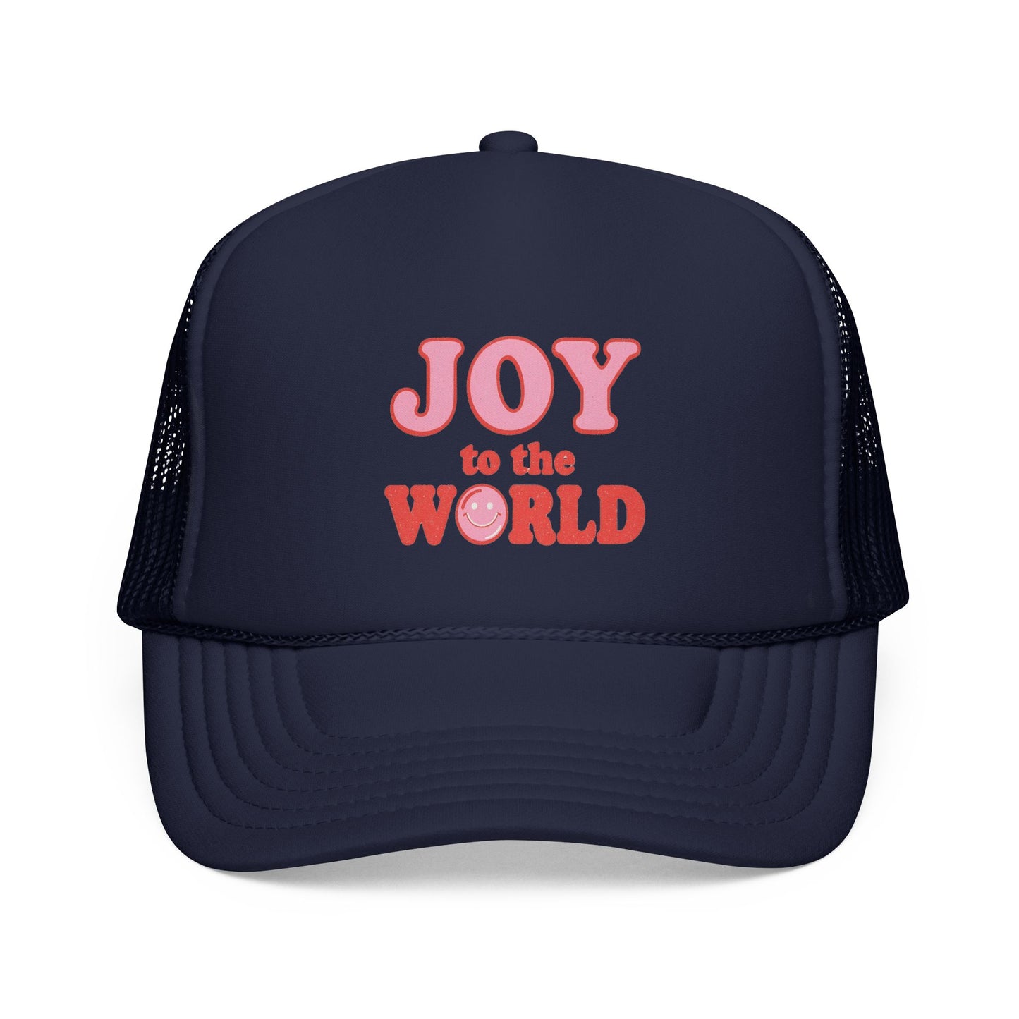 Joy to the World Trucker Cap — Christmas Holiday Mesh Hat