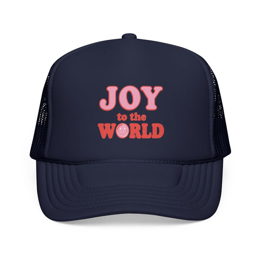 Joy to the World Trucker Cap — Christmas Holiday Mesh Hat