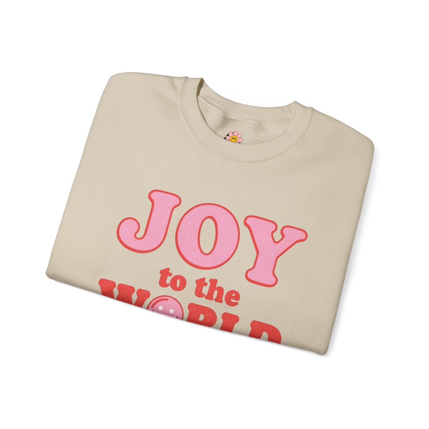 Joy to the World Sweatshirt — Retro Pink Holiday Crewneck
