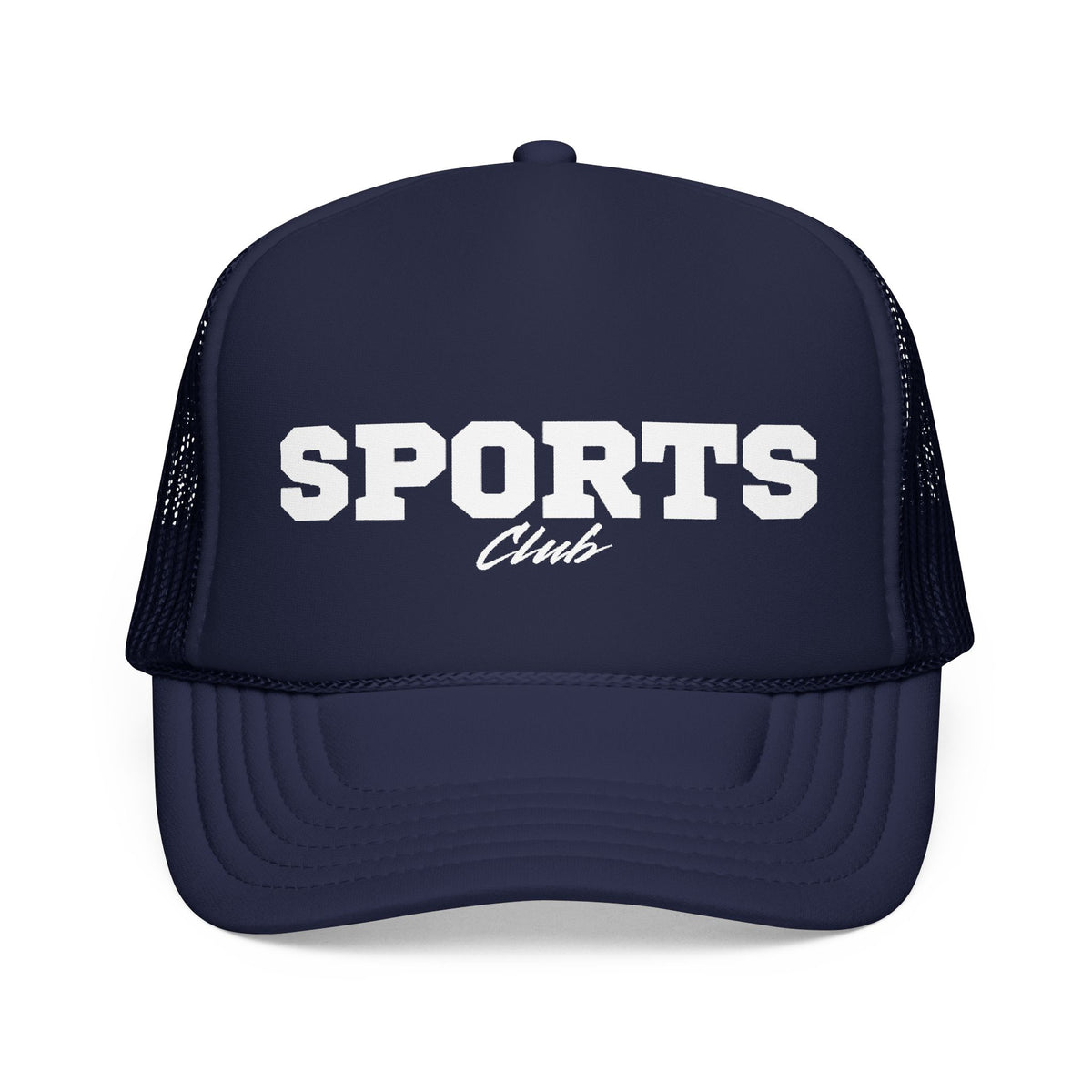 Sports Club Trucker Hat — Retro Athletic Foam Cap