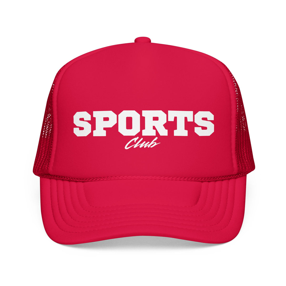 Sports Club Trucker Hat — Retro Athletic Foam Cap