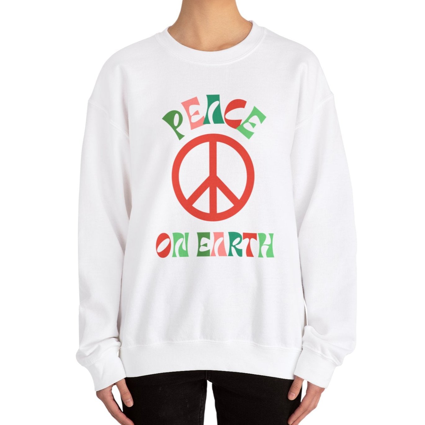 Peace on Earth Holiday Crewneck Sweatshirt