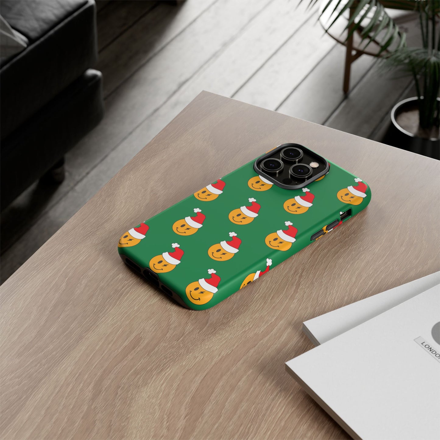 Smiley Santa Holiday iPhone Case - Shophippiesonly