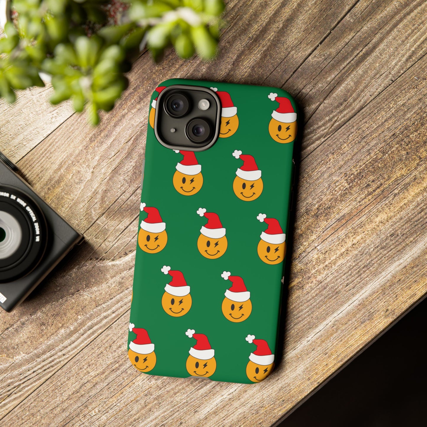 Smiley Santa Holiday iPhone Case - Shophippiesonly