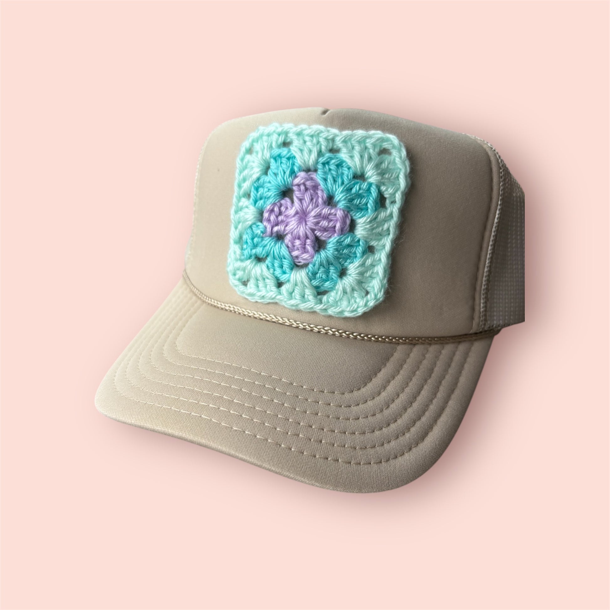 Granny Square Trucker Hat - Shophippiesonly