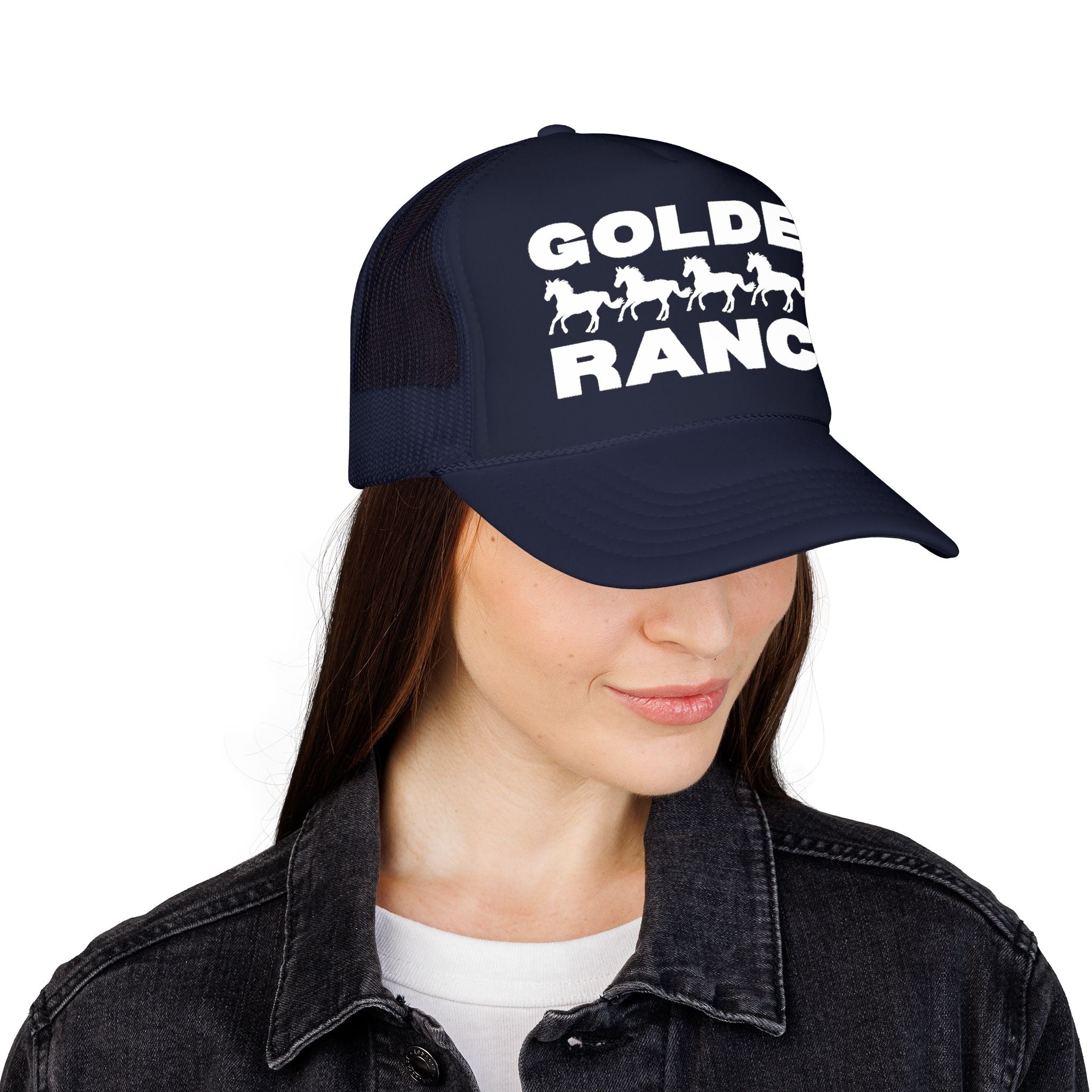 Golden Ranch- Retro Horse Trucker Hat