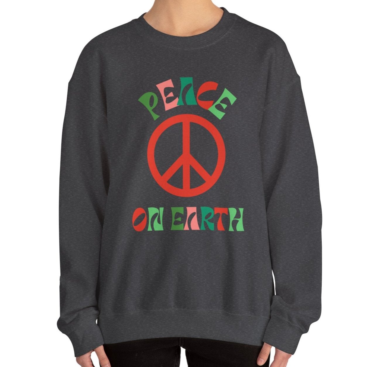 Peace on Earth Holiday Crewneck Sweatshirt