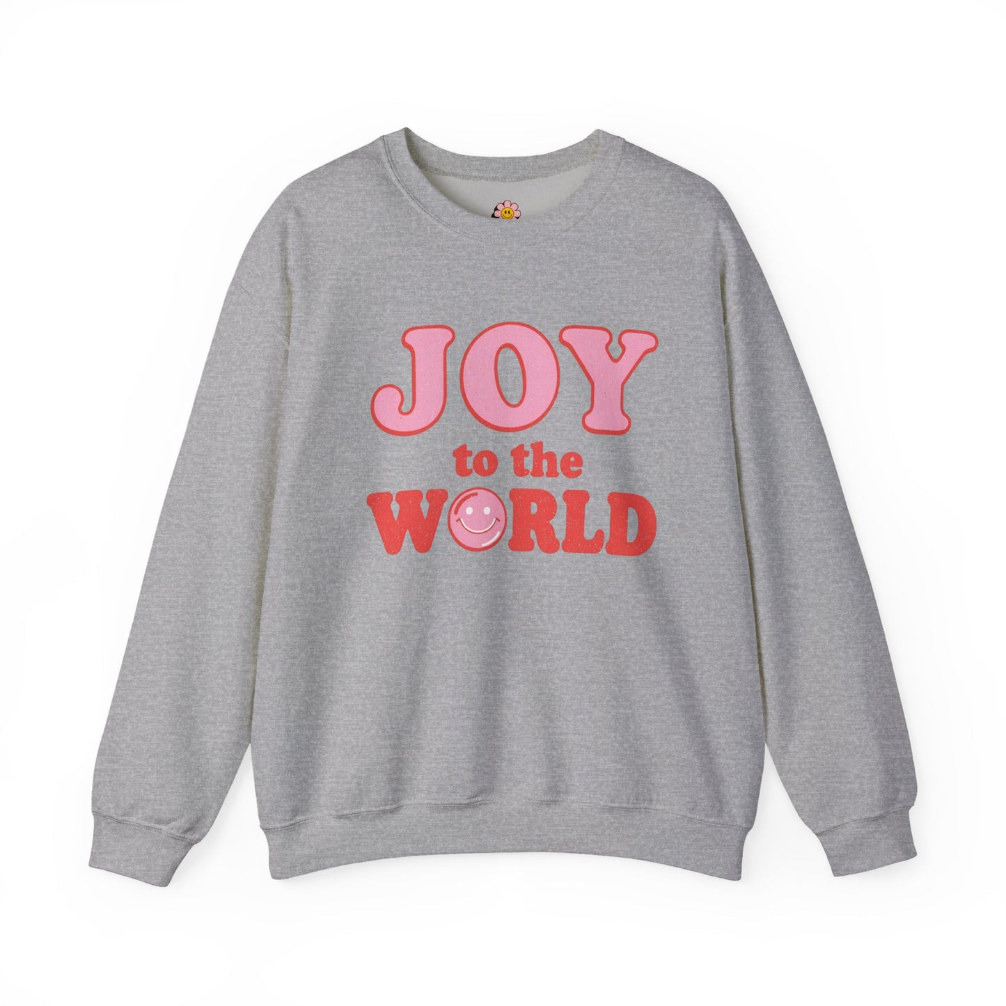 Joy to the World Sweatshirt — Retro Pink Holiday Crewneck