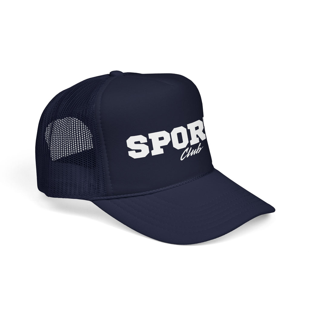 Sports Club Trucker Hat — Retro Athletic Foam Cap