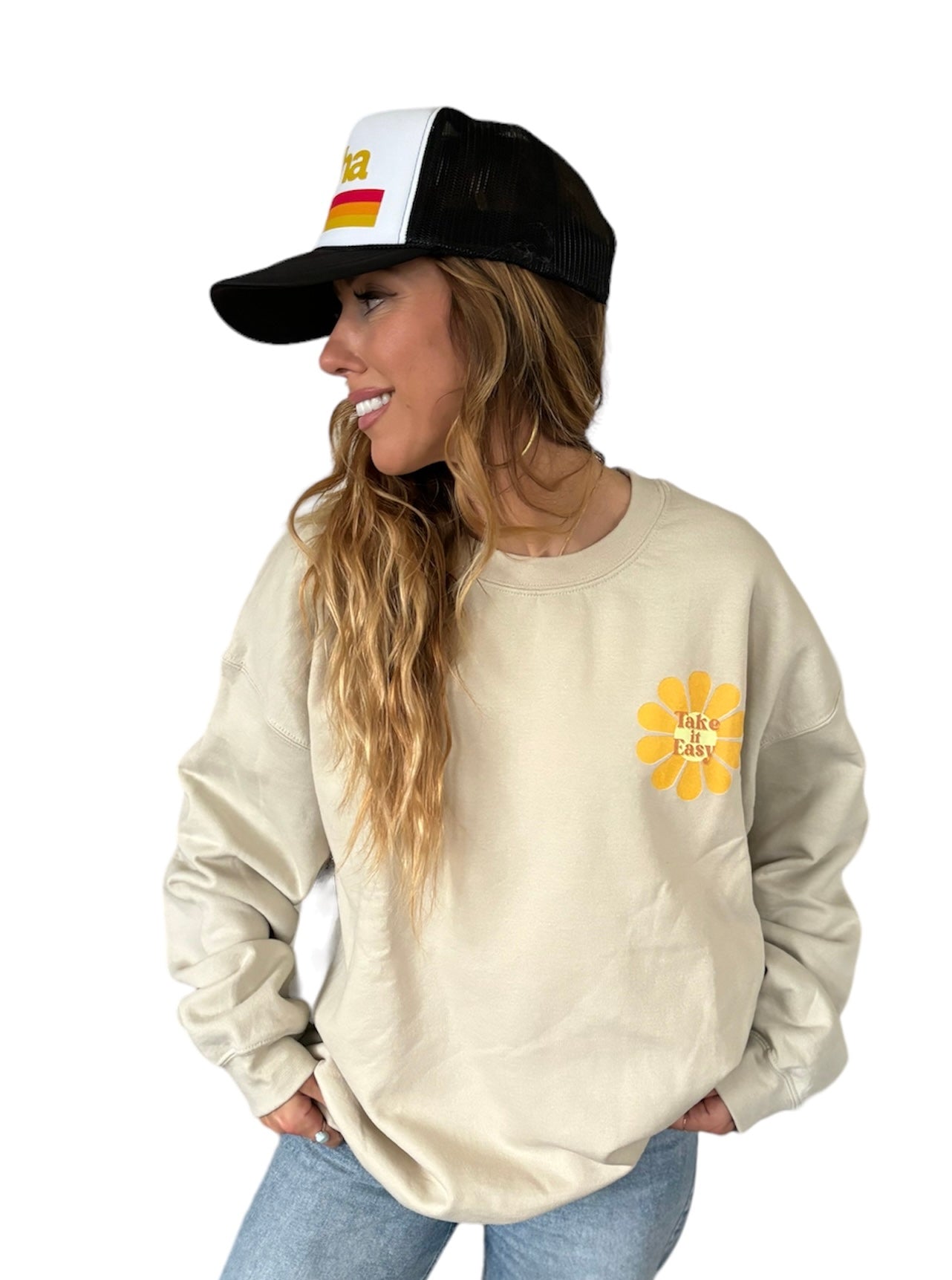 Take It Easy Crewneck Sweatshirt - Shophippiesonly