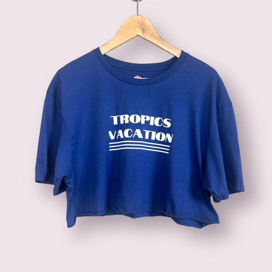 Tropics Vacation Cropped Tee - Shophippiesonly