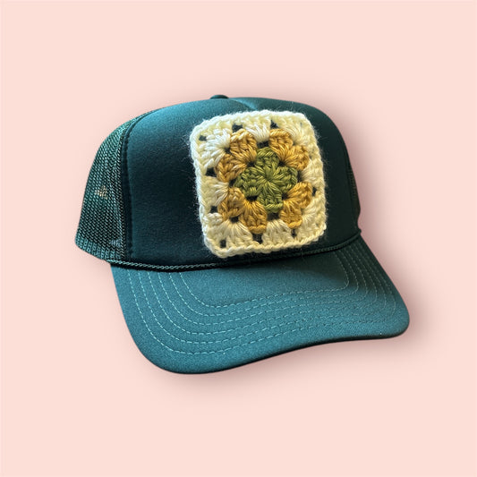 Granny Square Trucker Hat - Shophippiesonly
