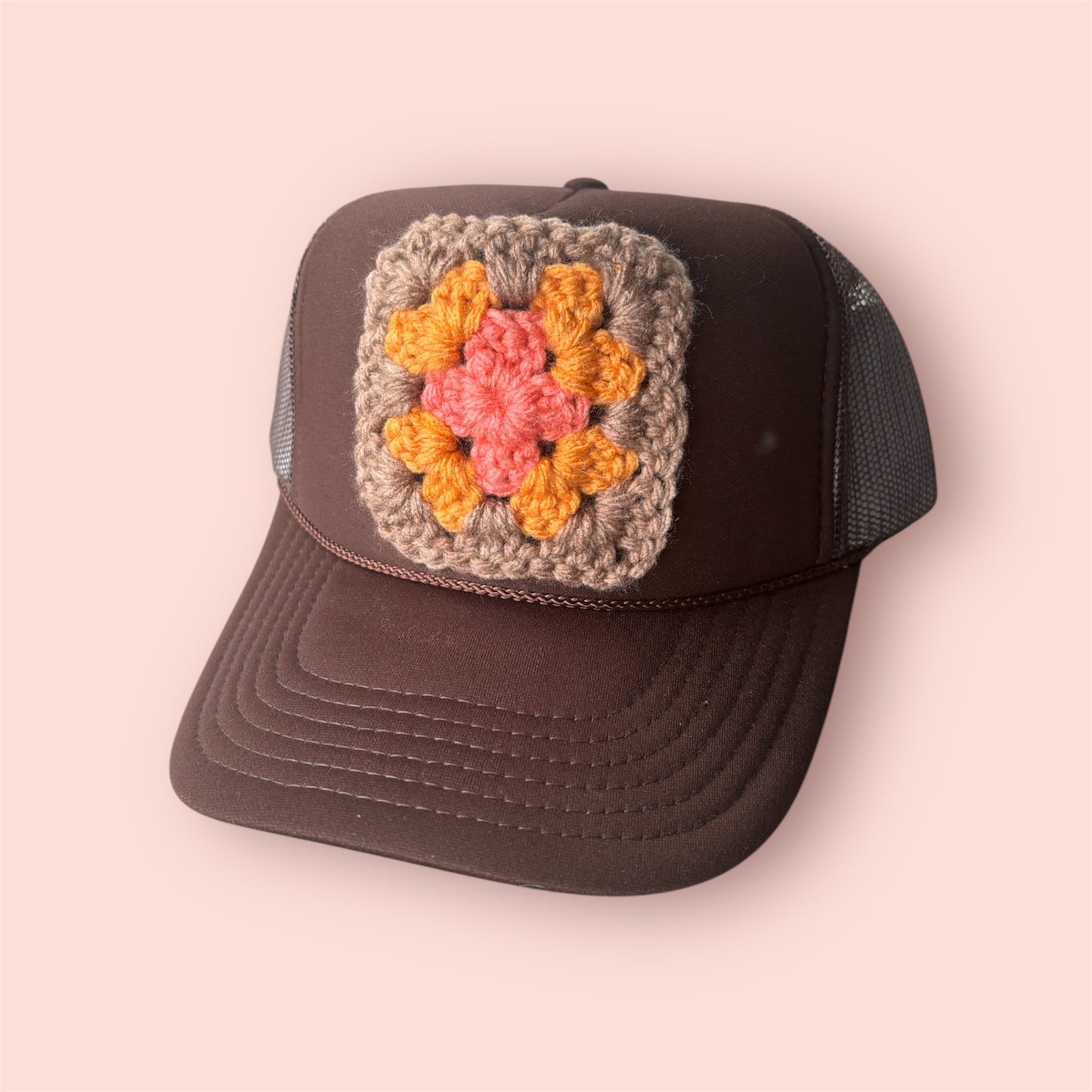 Granny Square Trucker Hat - Shophippiesonly